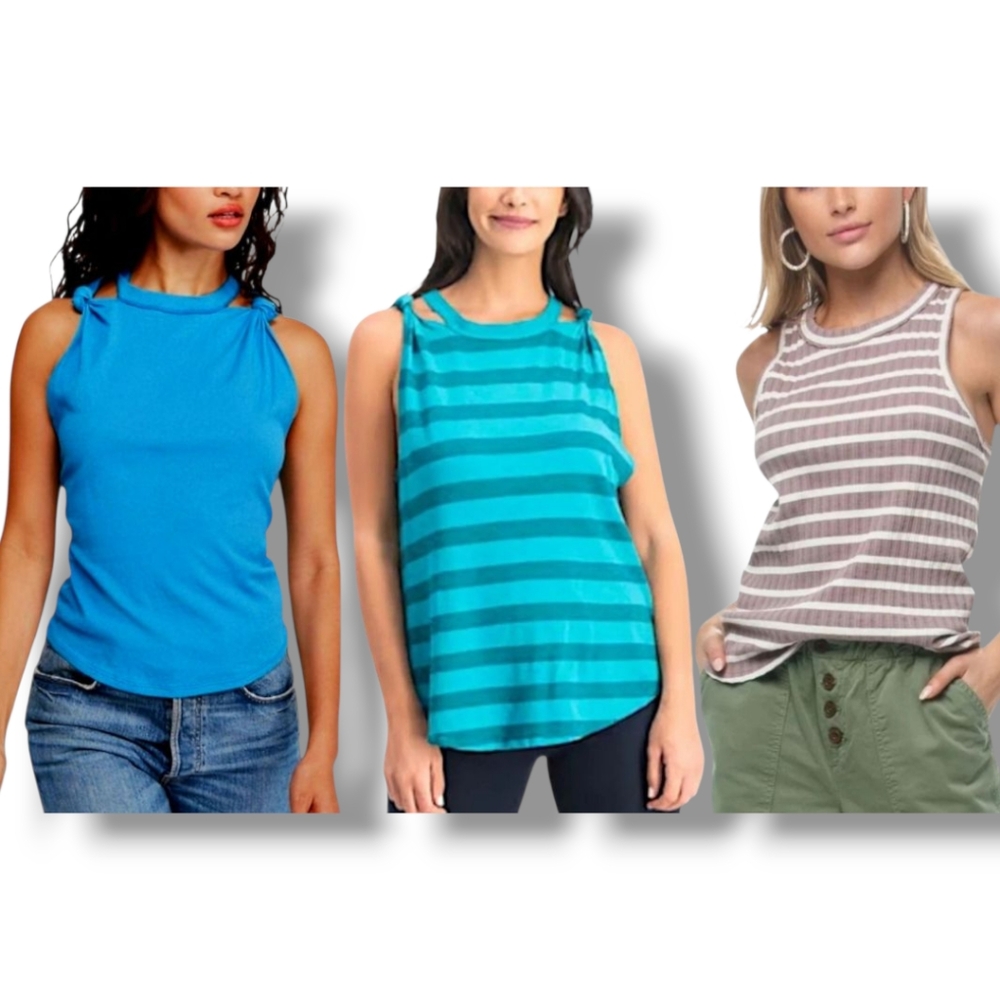 Free People We the Free Tank Top Bundle, Size Large